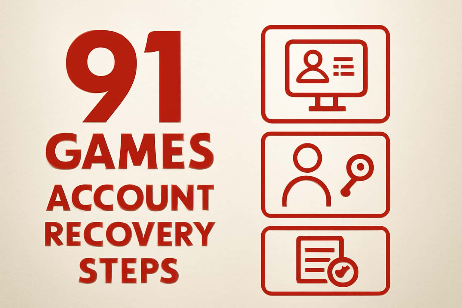 An informative depiction related to 91 Games account recovery steps.