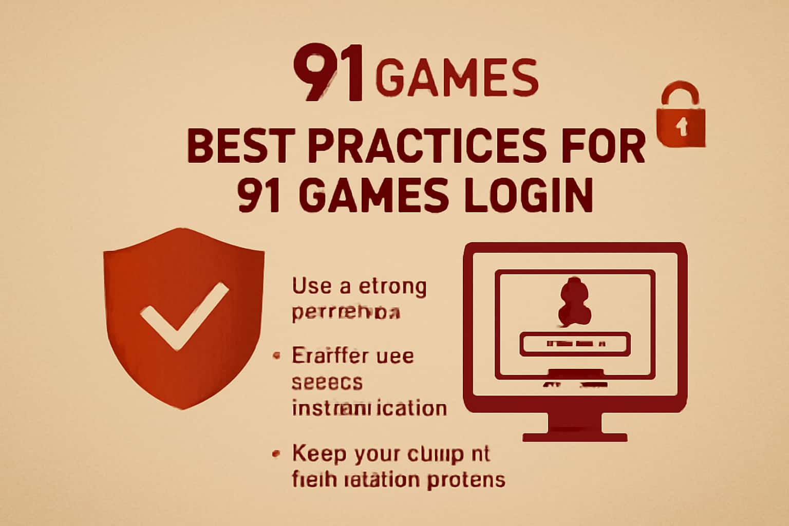 Illustration of secure login practices for 91 Games.