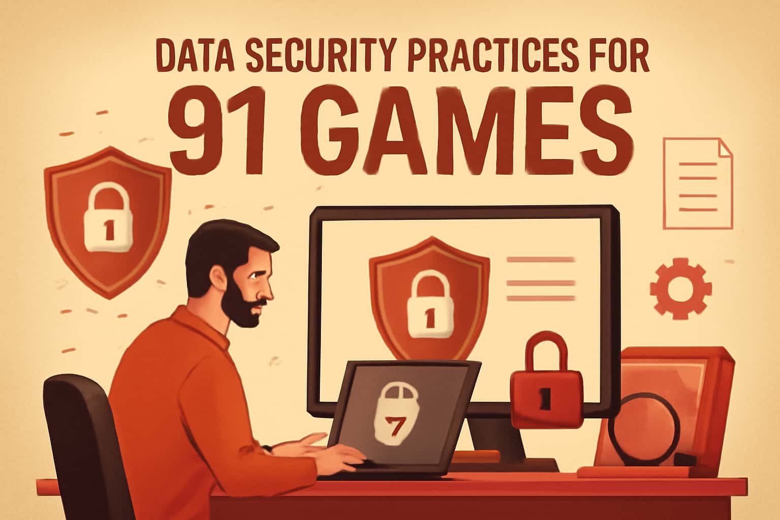 Visual representation of data security practices for 91 Games.
