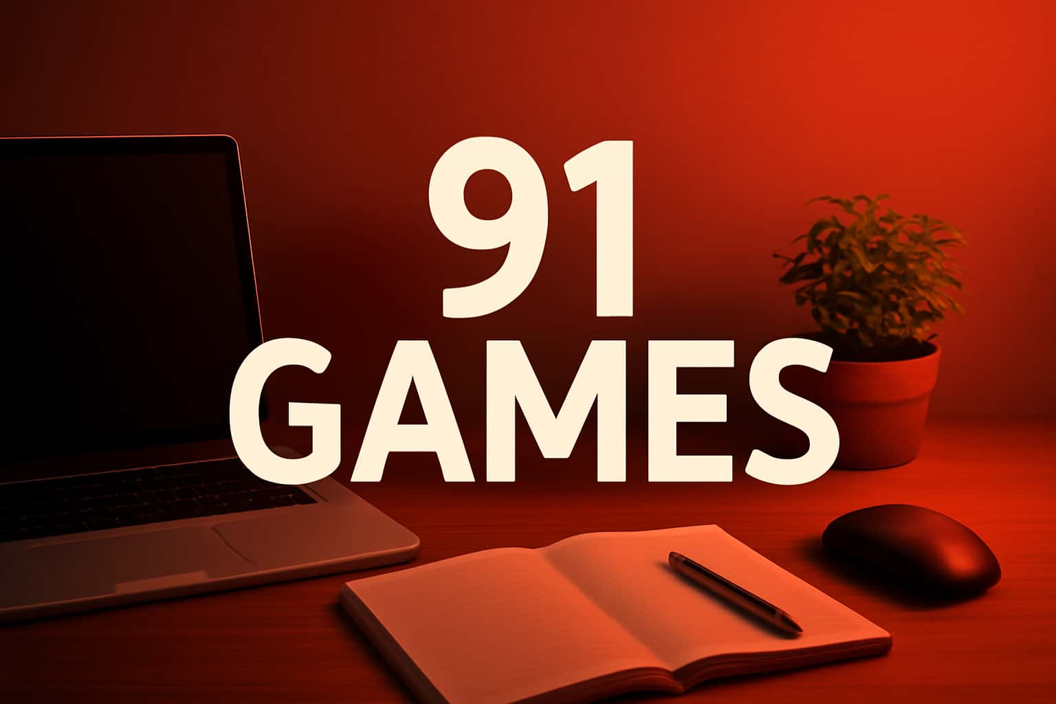 Informational scene regarding 91 Games Help with prominent text.