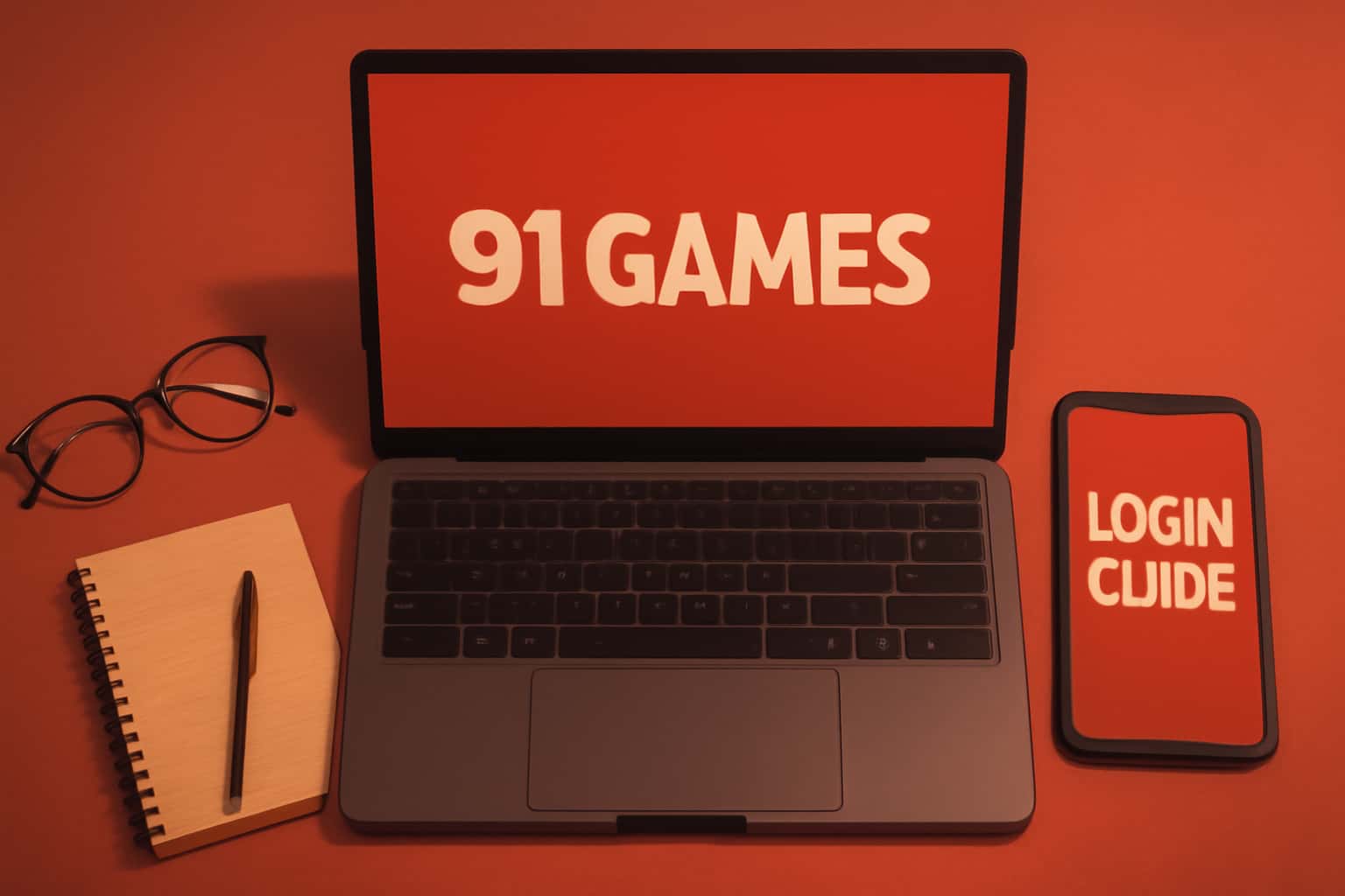 A neutral scene illustrating the 91 Games Login Guide.