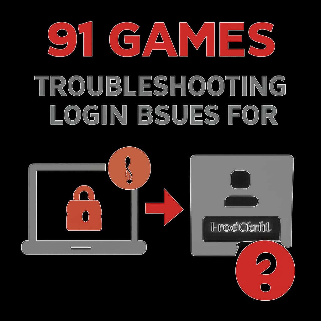 A diagram providing an overview of common login issues for 91 Games.