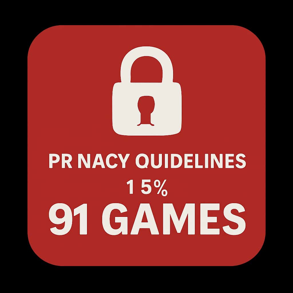 A badge icon for the privacy guidelines of 91 Games.