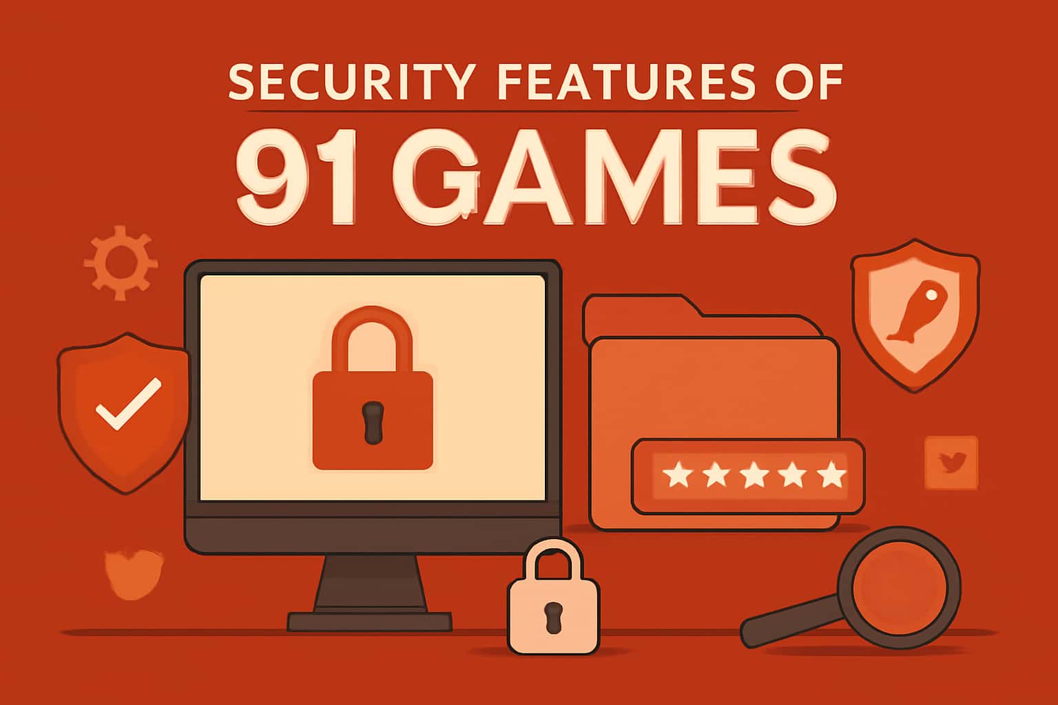 Illustration of security features for 91 Games.