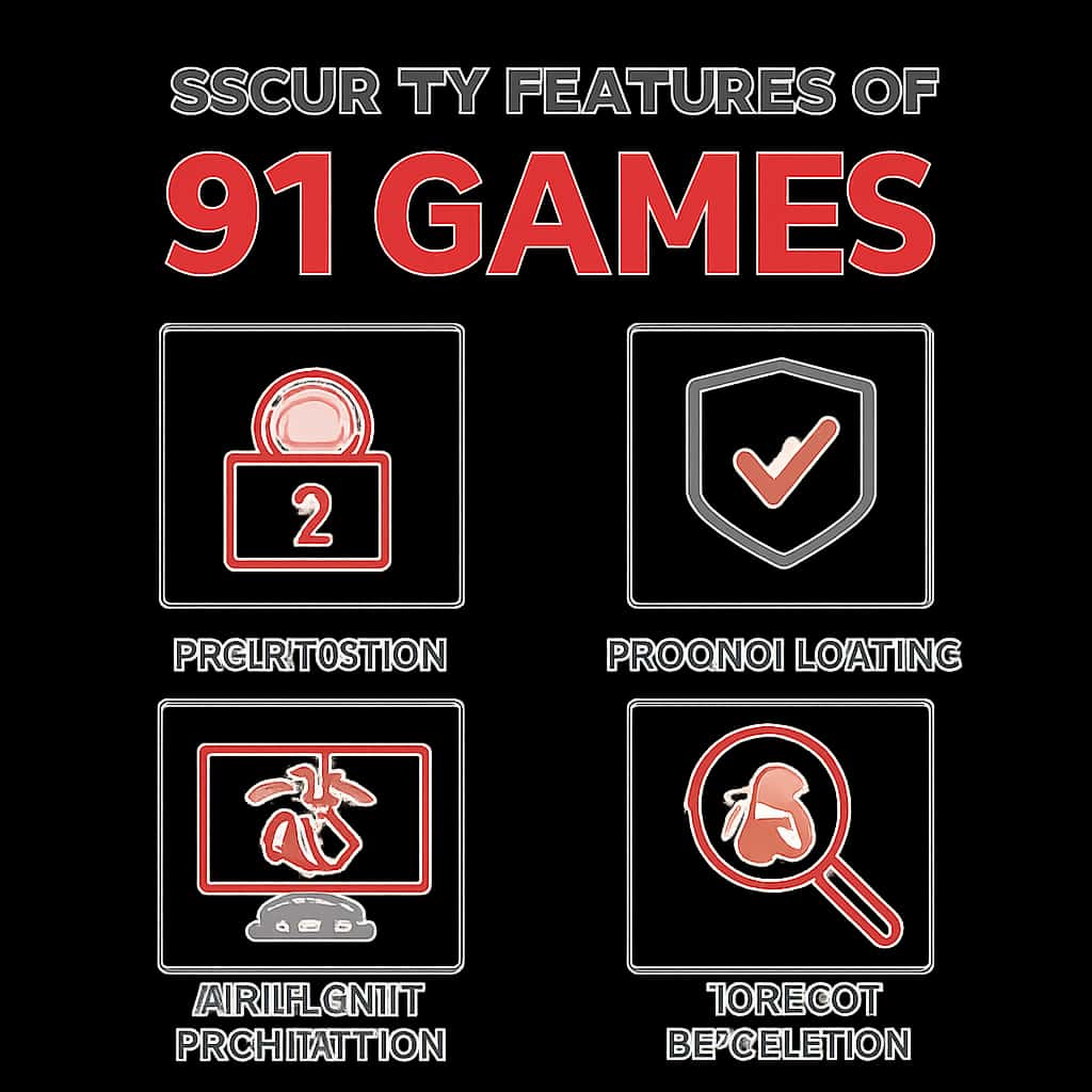 Diagram explaining security measures of 91 Games.