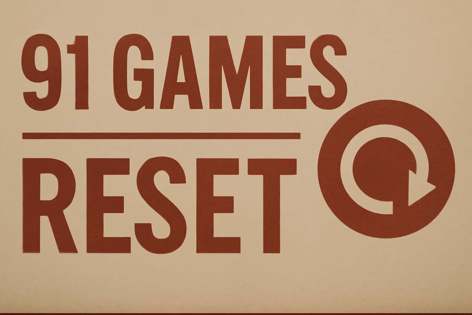 A visual representation of the 91 Games Reset process with a futuristic design.