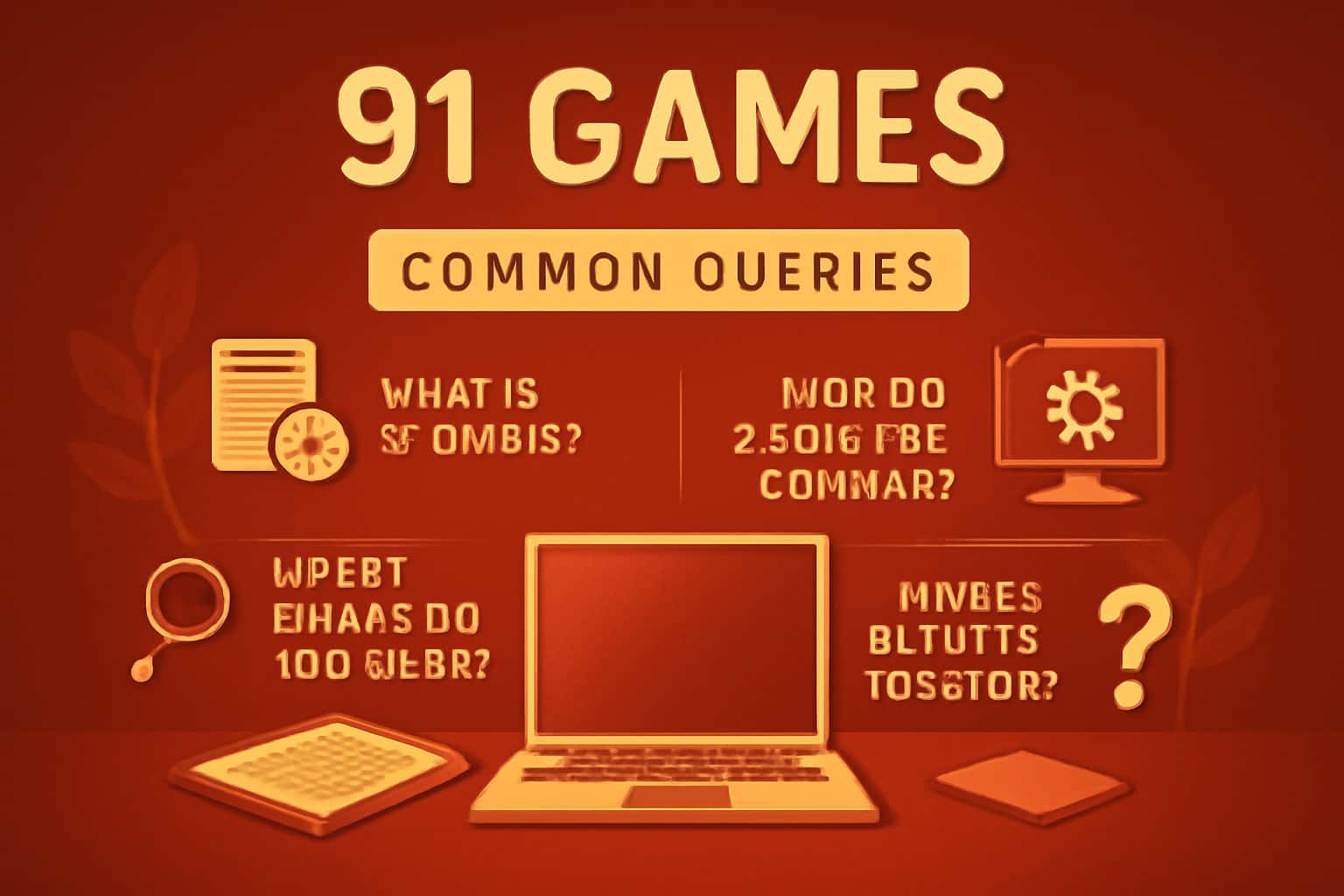 Informational graphic depicting Common Queries for 91 Games.