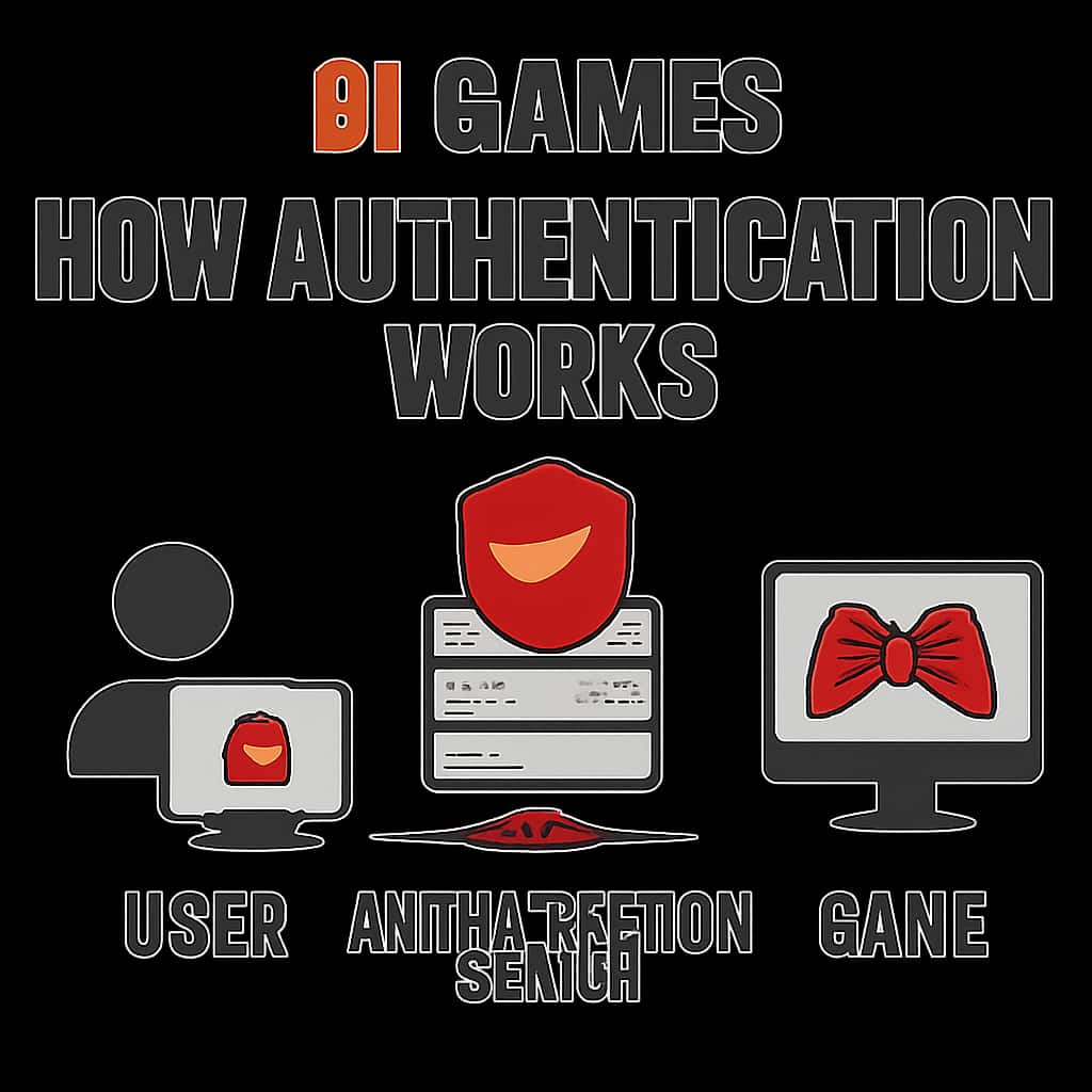 An educational illustration regarding 91 Games Authentication mechanisms.
