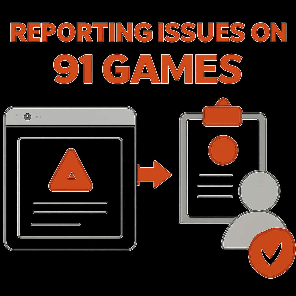 Illustration about Reporting Issues on 91 Games.