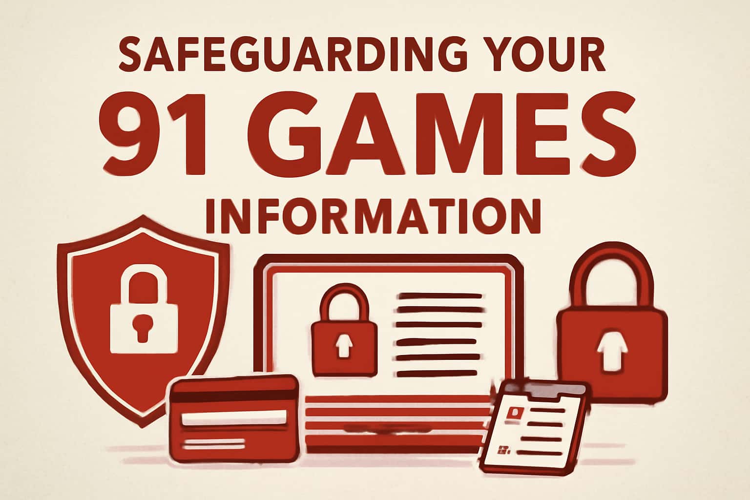 Image depicting safeguarding your information related to 91 Games, focusing on security and access measures.