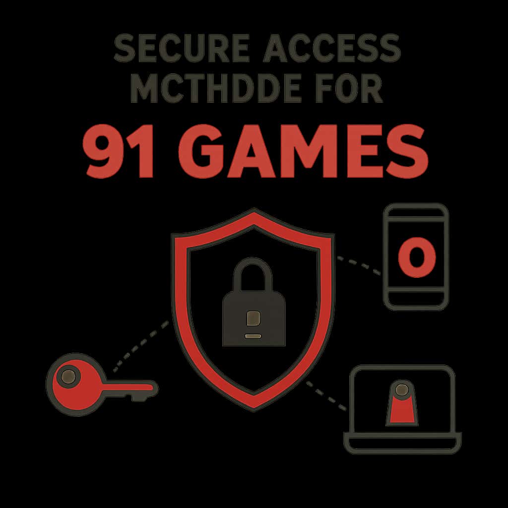 Diagram illustrating secure access methods for 91 Games.