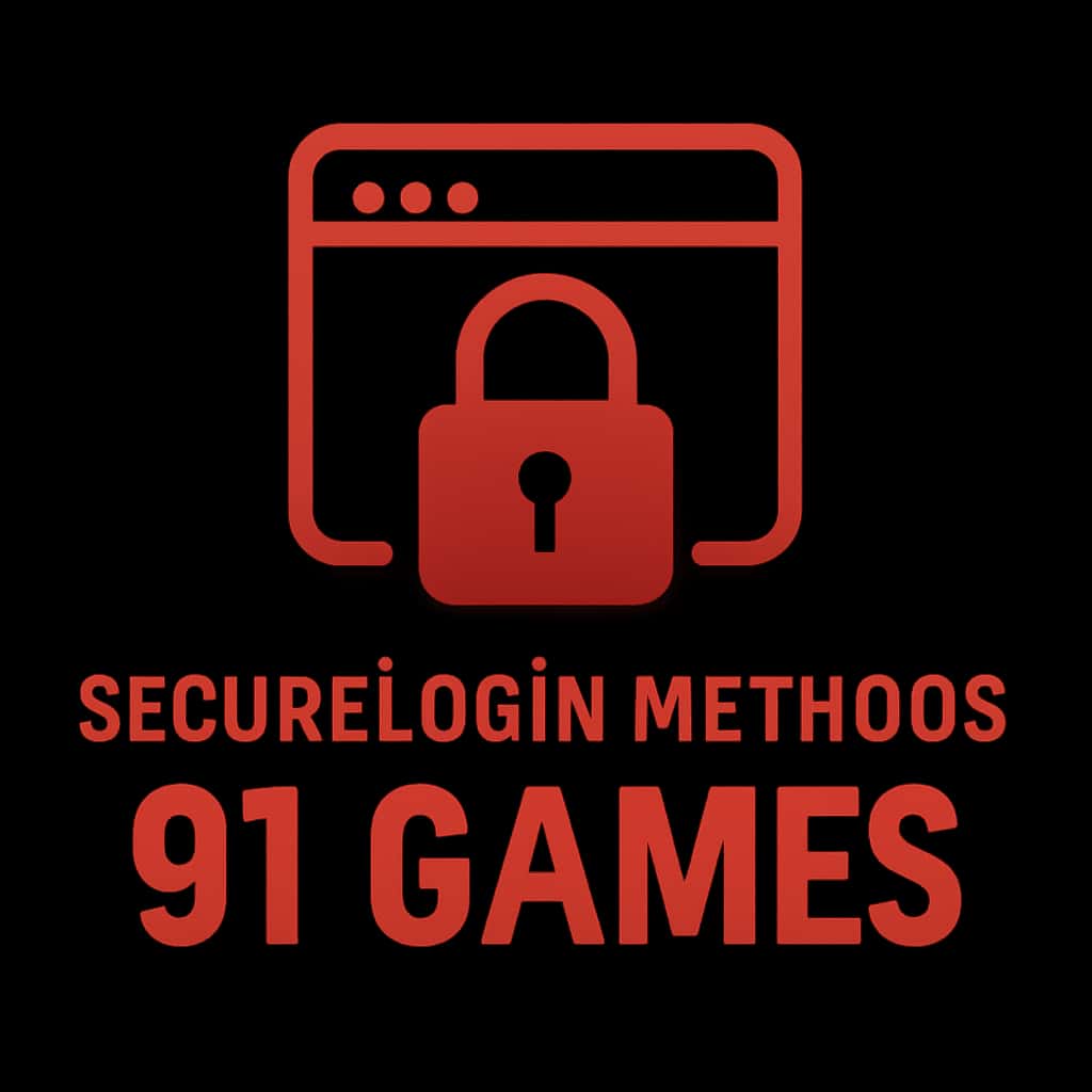 An icon representing secure login, with '91 Games' clearly visible.